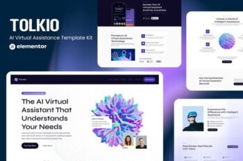 Tolkio - AI Virtual Assistance App Elementor Template Kit