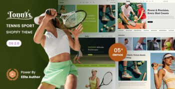 Tonnis - Tennis Sport Store Shopify 2.0 Theme
