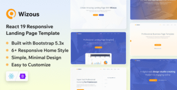 Wizous - React 19 Landing page Template