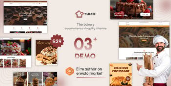 Yumo – The Bakery, Food, Chocolate & Cake Pastry eCommerce Shopify Theme