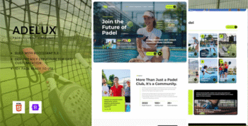 Adelux - Padel Club & Community HTML Bootstrap Template