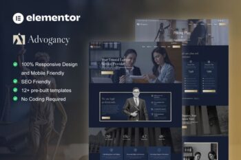 Advogancy - Attorney Law Firm Elementor Pro Template Kit