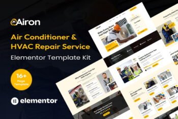 Airon - Air Conditioner & HVAC Repair Services Elementor Template Kit