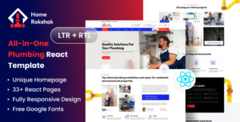 All In One Plumbing Repair Services React Template - Home Rakshak