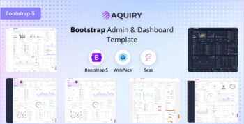 Aquiry - HTML Bootstrap Admin & Dashboard Template