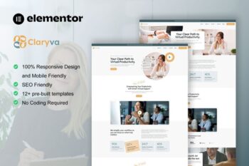 Claryva - Virtual Assistant Elementor Template Kit