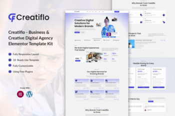 Creatiflo - Business & Creative Digital Agency Elementor Template Kit