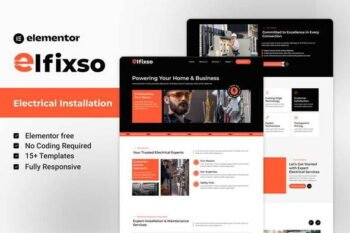 Elfixso - Electrical Installation & Maintenance Service Elementor Template Kit