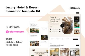 HotelAlfa - Luxury Hotel & Resort Elementor Template Kit