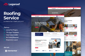 Legaroof - Roofing Service Elementor Template Kit