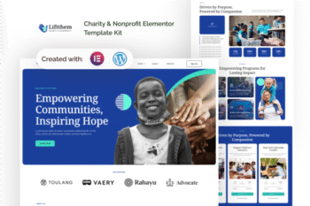 Liftthem - Charity & Nonprofit Elementor Template Kit