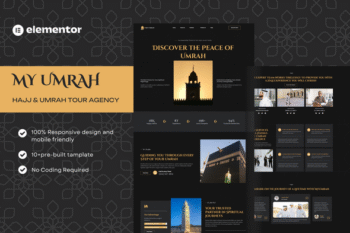 MyUmrah - Hajj & Umrah Tour Agency Elementor Template Kit