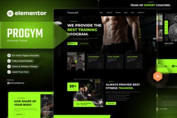 Progym - Personal Trainers & Fitness Elementor Template Kit