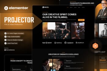 Projector - Film & Video Production Elementor Template Kit