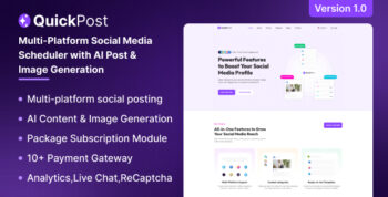 QuickPost - Multi-platform Social Media Scheduler with AI Post & Image Generation