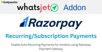 Razorpay Subscription Payment Addon for WhatsJet - Plugin