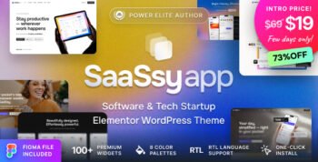 SaaSsy App - Software & Tech Startup WordPress Theme
