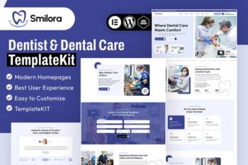Smilora - Dentist & Dental Care Elementor Template Kit
