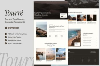 Tourre - Travel & Tour Agency Elementor Template Kit