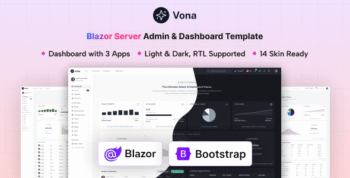 Vona - ASP.Net Blazor Server Minimal Admin & Dashboard Template