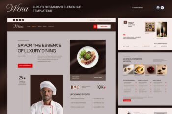 Wena - Luxury Restaurant Elementor Template Kit