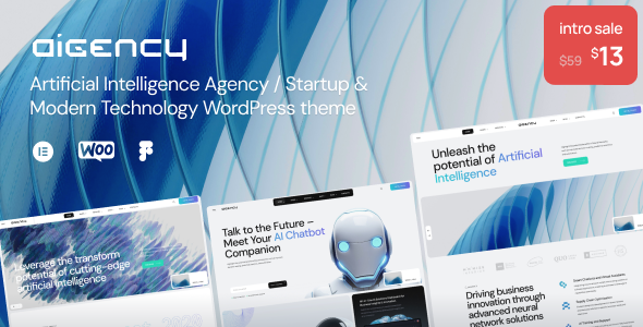 Aigency | AI Agency & Technology Startup WordPress Theme