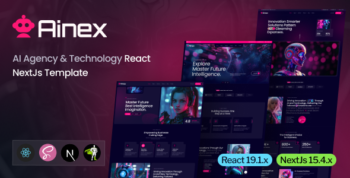 Ainex - AI Agency & Technology React NextJs Template