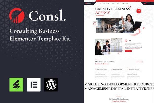 Consl - Consulting Business Elementor Template Kit