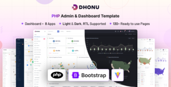 Dhonu - PHP & Bootstrap 5 Admin & Dashboard Template