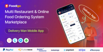 Foodigo - Online Restaurant and Food Ordering Platform Flutter Deliveryman Mobile App