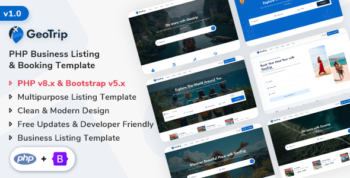 GeoTrip - PHP Multipurpose Business Listing & Booking Template