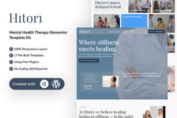 Hitori - Mental Health Therapy Elementor Template Kit