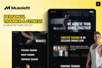 Musclefit - Personal Trainer & Fitness Elementor Template Kit