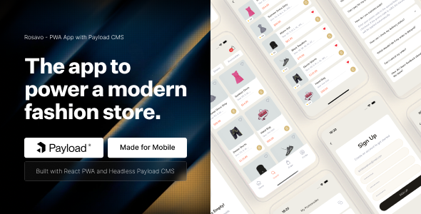 Rosavo – PWA App with Payload CMS
