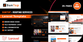 Suntop – Roofing Services Laravel Template