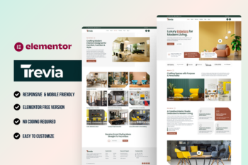 Trevia – Interior Design Elementor Template Kit