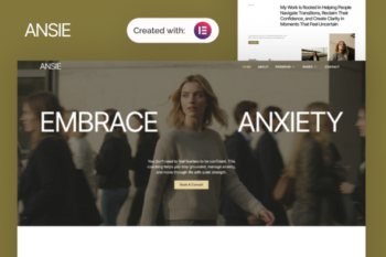 Ansie - Anxiety Life Coach Elementor Template Kit