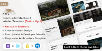 Arctit - React Js Architecture & Interior Template (Javascript & Typescript)
