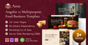 Aroz – Angular Multipurpose Food Business Template