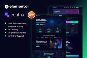 Centrix - Artificial Intelligence & Technology Services Elementor Template Kit