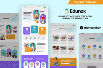 Edunox - University & School Education Elementor Template Kit