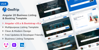 GeoTrip - Angular 20 Multipurpose Business Listing & Booking Template