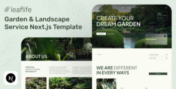 LeafLife - Garden & Landscape Service NextJs Template