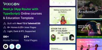 Pixigon - Next.js Online Courses & Education Template (App Router)