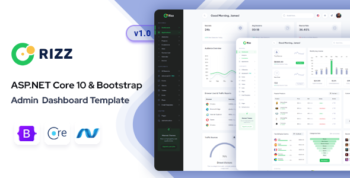 Rizz - ASP.NET Core 10 & Bootstrap Admin Dashboard Template