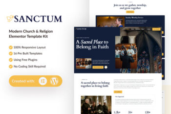 Sanctum - Modern Church & Religion Elementor Template Kit