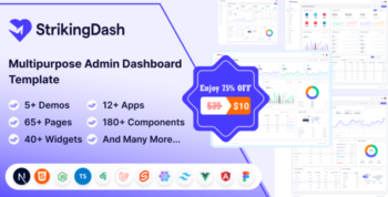 StrikingDash | React, Next.js, Vue, Laravel, NodeJS, Bootstrap Multipurpose Admin Dashboard Template