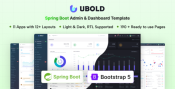 UBold - Spring Boot Admin & Dashboard Template