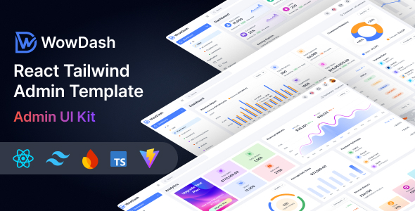 Wowdash – React Tailwind Admin Template with shadcn UI - Thememarts
