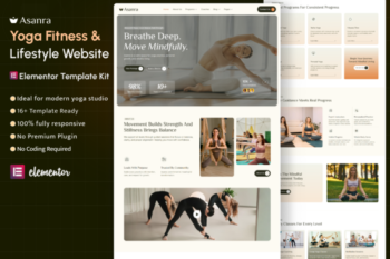 Asanra - Yoga Coach & Training Center Elementor Template Kit